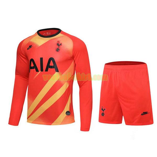 tottenham hotspur lange mouwen doelman shirts+pantalón 2021 oranje mannen