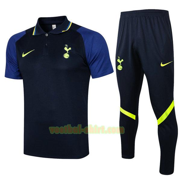 tottenham hotspur set poloshirt 2021 2022 zwart mannen