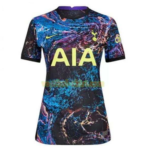 tottenham hotspur uit shirt 2021 2022 zwart blauw dames