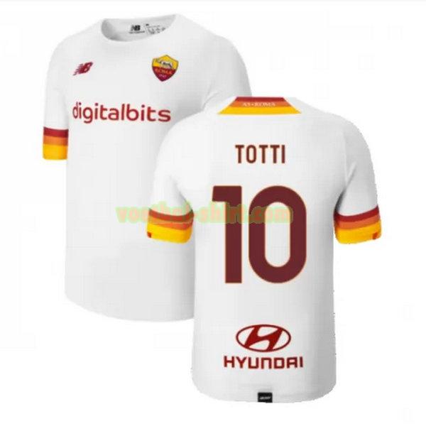 totti 10 as roma uit shirt 2021 2022 wit mannen
