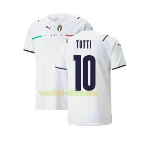totti 10 italië uit shirt 2021 2022 wit mannen