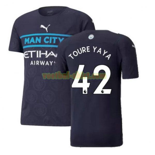 toure yaya 42 manchester city 3e shirt 2021 2022 zwart mannen