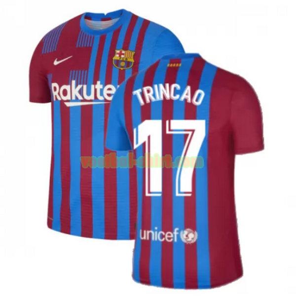 trincao 17 barcelona thuis shirt 2021 2022 rood wit mannen