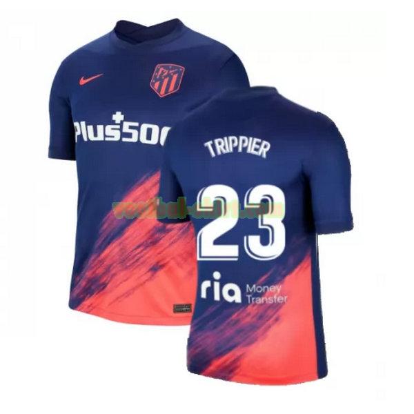 trippier 23 atletico madrid uit shirt 2021 2022 blauw zwart mannen