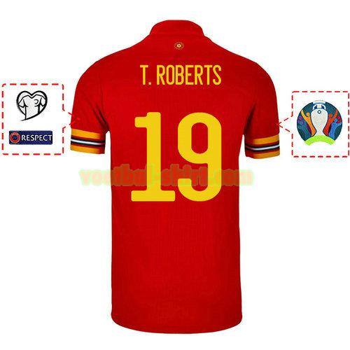 tyler roberts 19 wales thuis shirt 2020 mannen