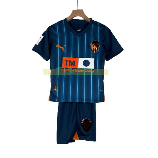 valencia cf uit shirt 2023 2024 blauw kinderen