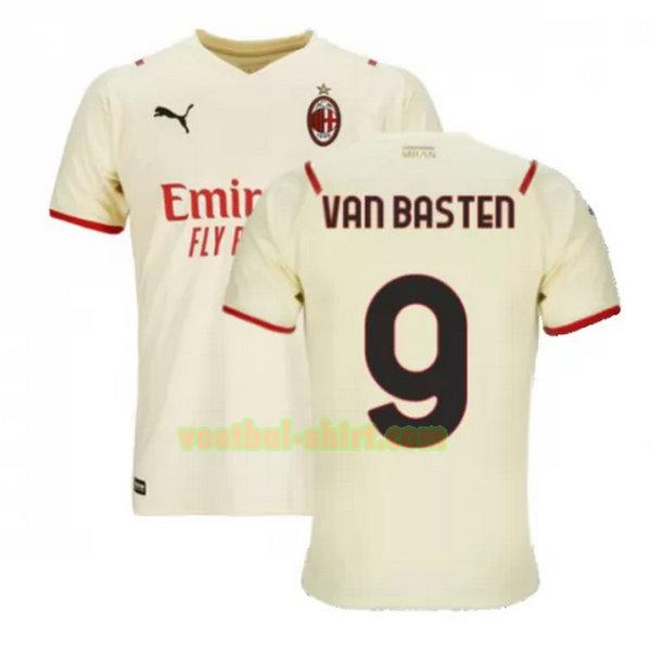 van basten 9 ac milan uit shirt 2021 2022 wit mannen