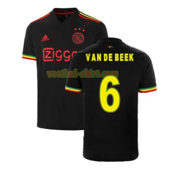 van de beek 6 ajax 3e shirt 2021 2022 zwart mannen