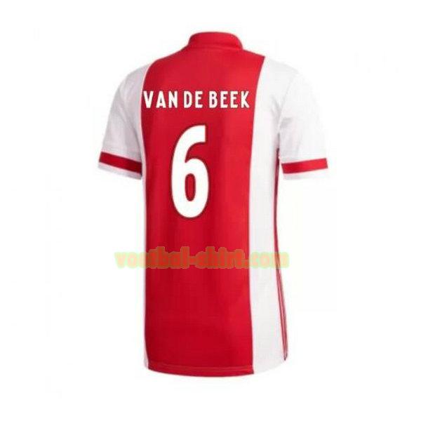 van de beek 6 ajax thuis shirt 2020-2021 mannen