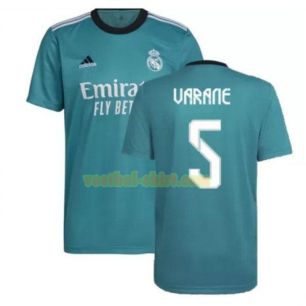 varane 5 real madrid 3e shirt 2021 2022 groen mannen