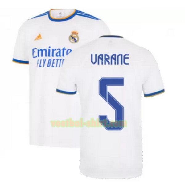 varane 5 real madrid thuis shirt 2021 2022 wit mannen