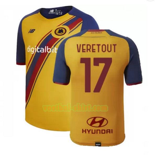 veretout 17 as roma fourth shirt 2021 2022 geel mannen