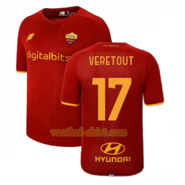 veretout 17 as roma thuis shirt 2021 2022 rood mannen