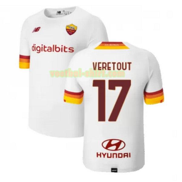 veretout 17 as roma uit shirt 2021 2022 wit mannen
