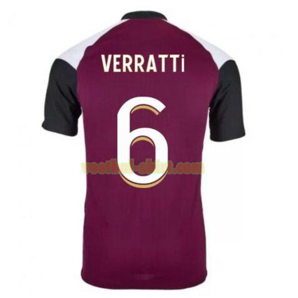 verratti 6 paris saint germain 3e shirt 2020-2021 purper mannen