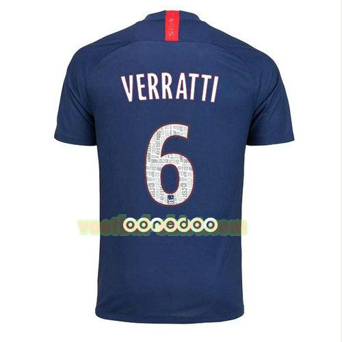 verratti 6 paris saint germain thuis shirt 2019-2020 mannen