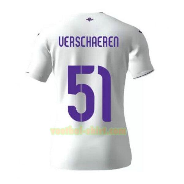 verschaeren 51 anderlecht uit shirt 2020-2021 wit mannen