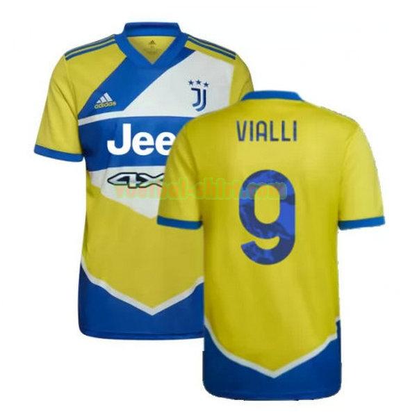 vialli 9 juventus 3e shirt 2021 2022 geel blauw mannen