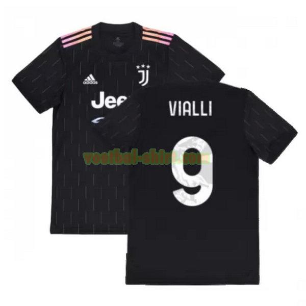 vialli 9 juventus uit shirt 2021 2022 zwart mannen