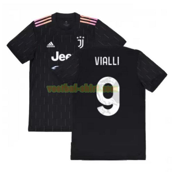 vialli 9 juventus uit shirt 2021 2022 zwart mannen