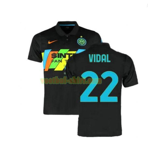 vidal 22 inter milan 3e shirt 2021 2022 zwart mannen