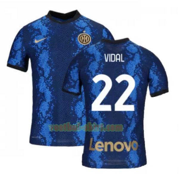 vidal 22 inter milan thuis shirt 2021 2022 blauw mannen