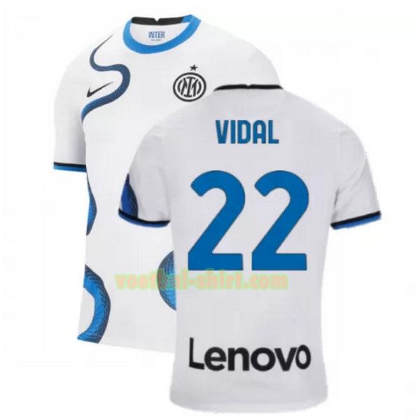 vidal 22 inter milan uit shirt 2021 2022 wit mannen