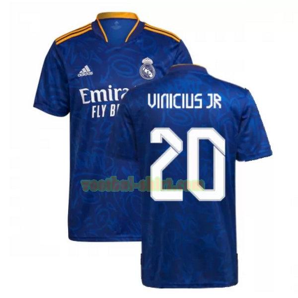 vinicius jr 20 real madrid uit shirt 2021 2022 blauw mannen