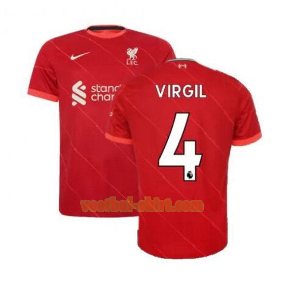 virgil 4 liverpool thuis shirt 2021 2022 rood mannen