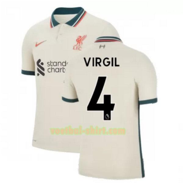 virgil 4 liverpool uit shirt 2021 2022 geel mannen