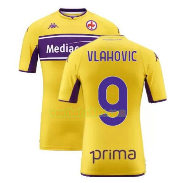 vlahovic 9 fiorentina 3e shirt 2021 2022 geel mannen