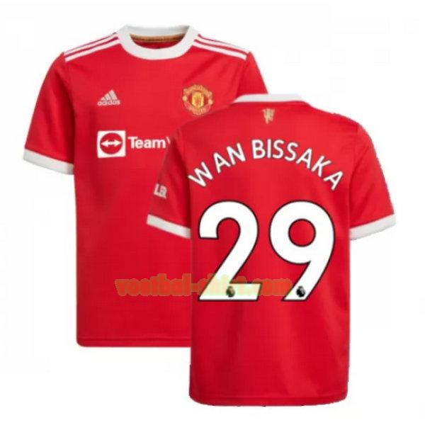 wan bissaka 29 manchester united thuis shirt 2021 2022 rood mannen