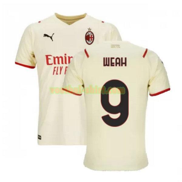 weah 9 ac milan uit shirt 2021 2022 wit mannen