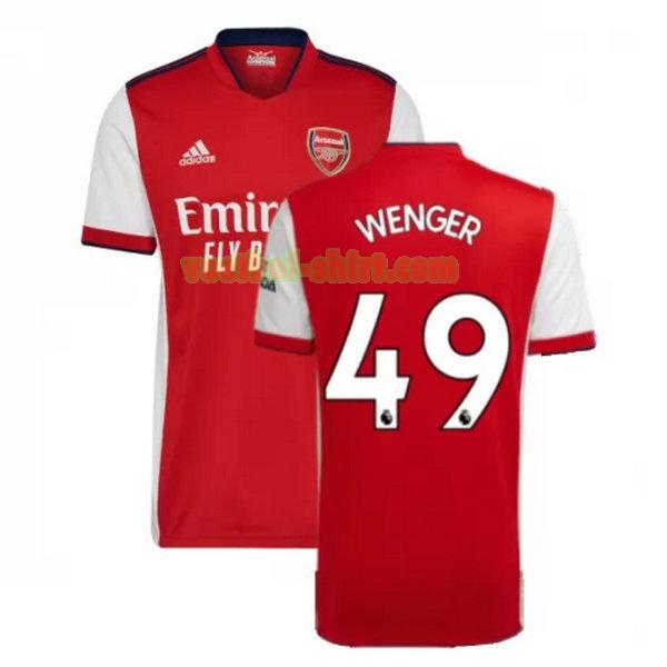 wenger 49 arsenal thuis shirt 2021 2022 rood mannen