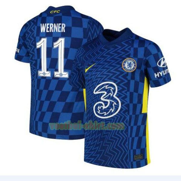 werner 11 chelsea thuis shirt 2021 2022 blauw mannen