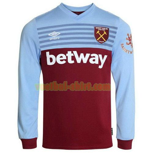 west ham united lange mouwen thuis shirt 2019-2020 mannen