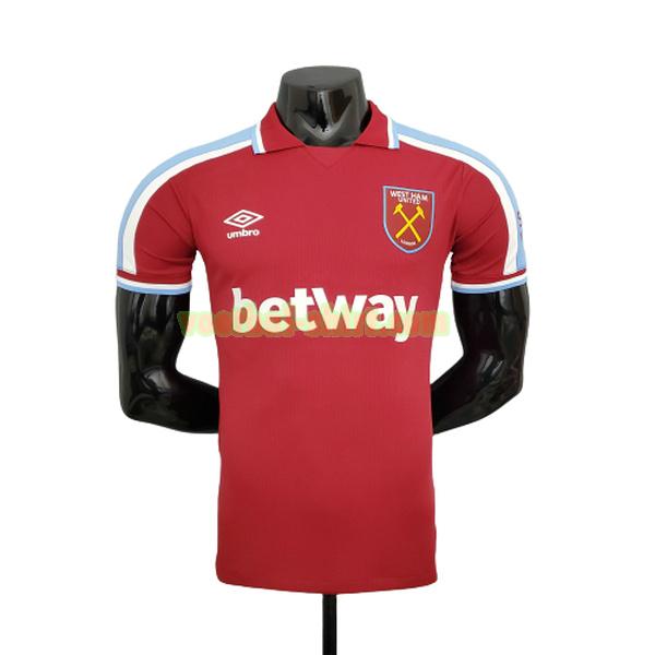 west ham united player thuis shirt 2021 2022 rood mannen