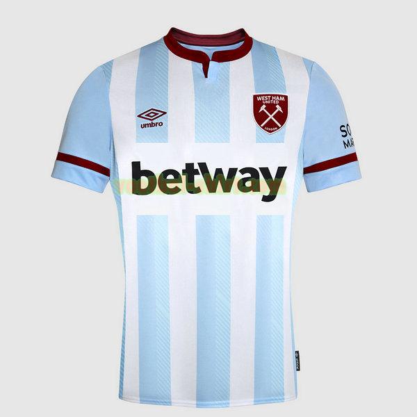 west ham united uit shirt 2021 2022 thailand blauw wit mannen