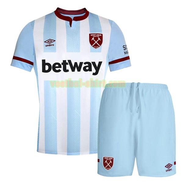 west ham united uit shirt 2021 2022 wit blauw kinderen