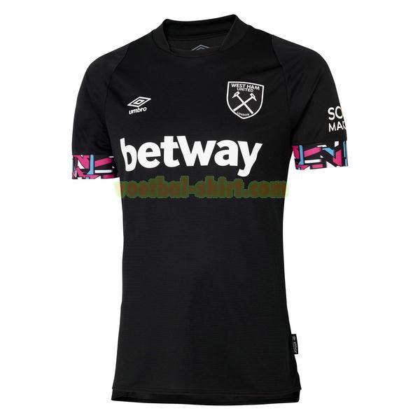 west ham united uit shirt 2022 2023 zwart mannen