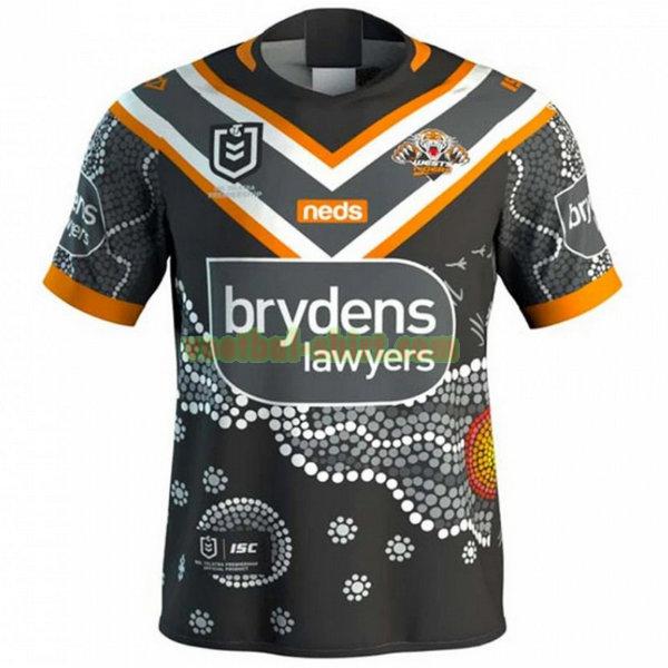 wests tigers indigenous shirt 2020 zwart mannen