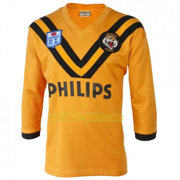 wests tigers lange mouwen opleiding shirt 1989 geel mannen