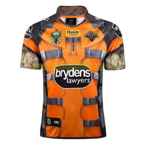 wests tigers rugby shirt 2017-2018 geel mannen