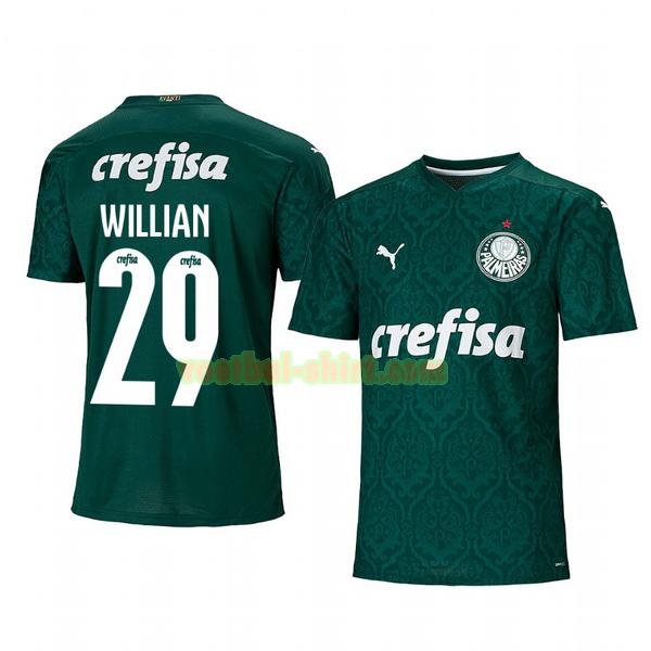 willian 29 palmeiras thuis shirt 2020-2021 mannen