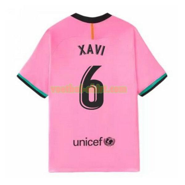 xavi 6 barcelona 3e shirt 2020-2021 roze mannen