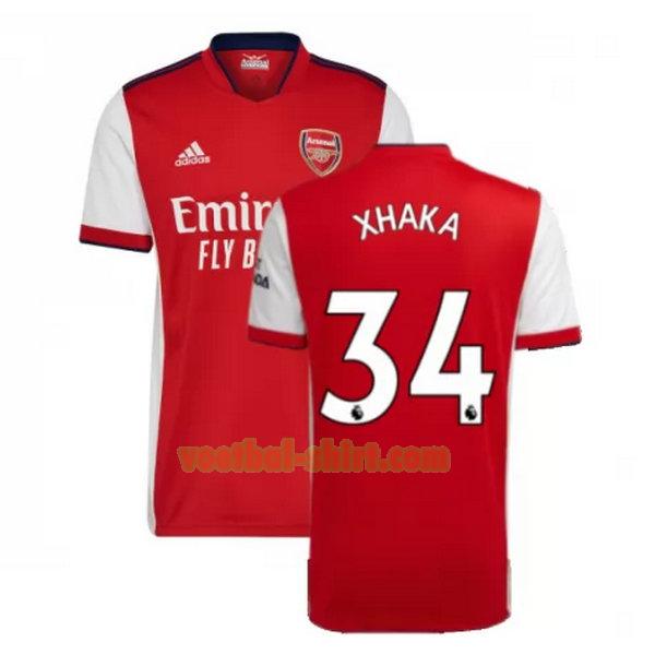 xhaka 34 arsenal thuis shirt 2021 2022 rood mannen