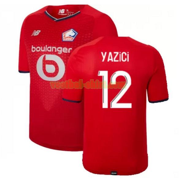 yazici 12 lille osc thuis shirt 2021 2022 rood mannen