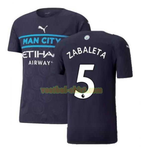 zabaleta 5 manchester city 3e shirt 2021 2022 zwart mannen