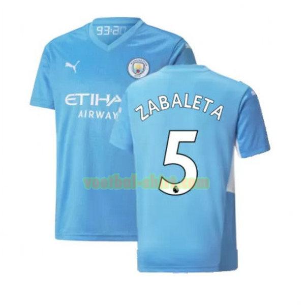 zabaleta 5 manchester city thuis shirt 2021 2022 blauw mannen