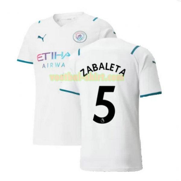 zabaleta 5 manchester city uit shirt 2021 2022 wit mannen